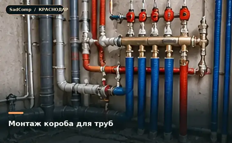 Тематическая визуализация ремонтной работы: Монтаж короба для труб в Краснодаре