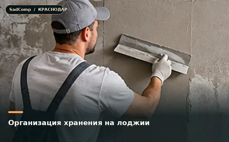 Тематическая визуализация ремонтной работы: Организация хранения на лоджии в Краснодаре