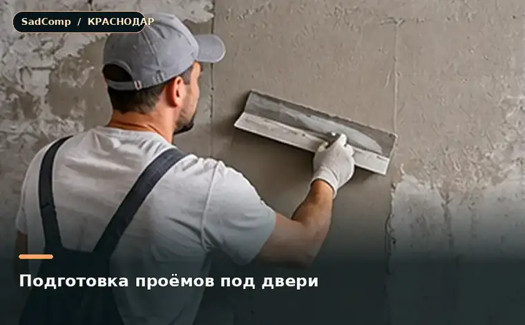 Тематическая визуализация ремонтной работы: Подготовка проёмов под двери в Краснодаре