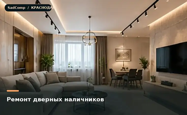 Тематическая визуализация ремонтной работы: Ремонт дверных наличников в Краснодаре