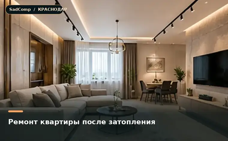 Тематическая визуализация ремонтной работы: Ремонт квартиры после затопления в Краснодаре