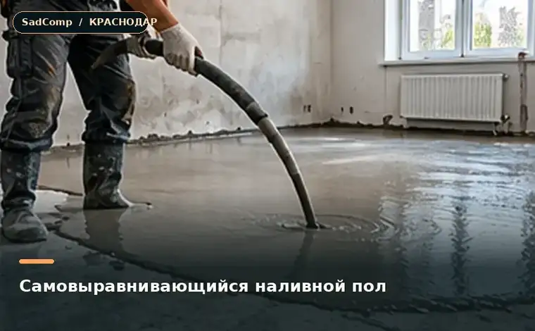 Тематическая визуализация ремонтной работы: Самовыравнивающийся наливной пол в Краснодаре